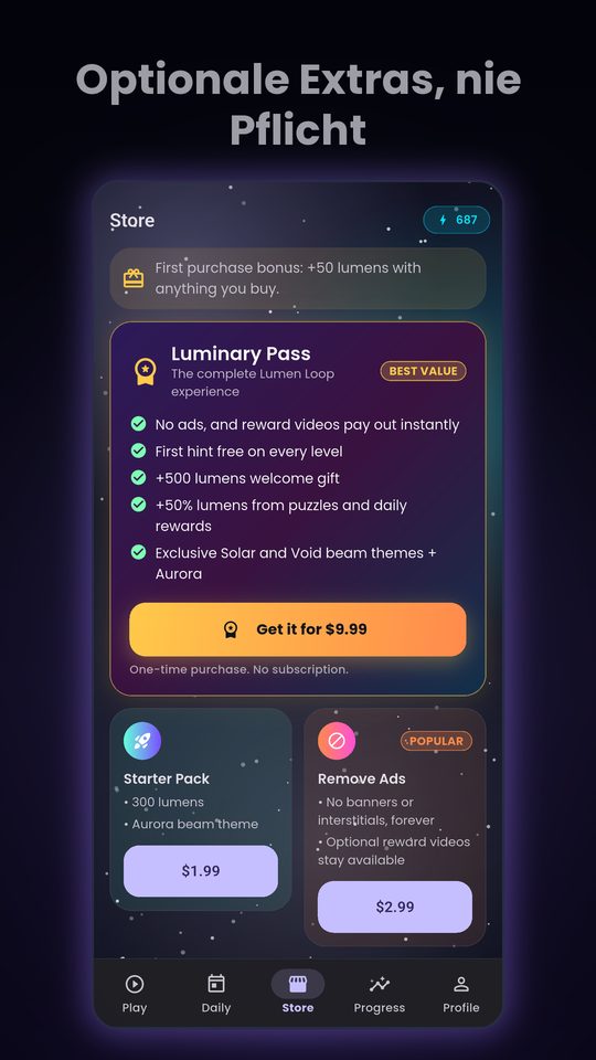 Shop mit dem Luminary Pass