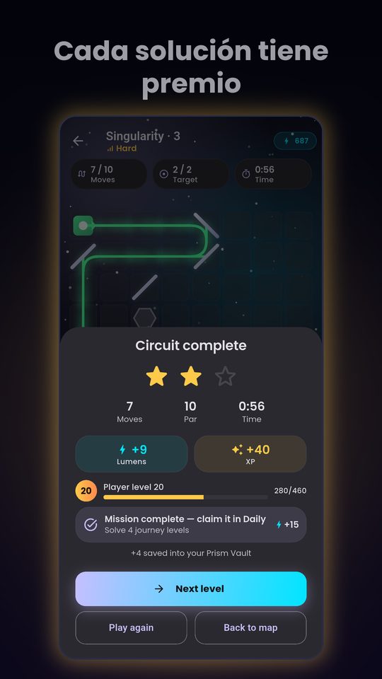 Nivel completado con recompensas